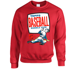 Topps Baseball Card Bubble Gum Sweater Crewneck Sweatshirt