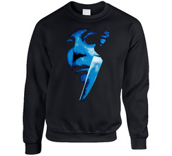 Halloween Michael Myers Face Mask Horror Sweater Crewneck Sweatshirt