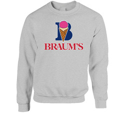 Braums Ice Cream Snack Food Logo Sweater Crewneck Sweatshirt