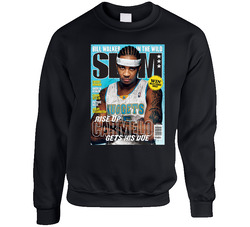 Slam Magazine Issue 105 Carmelo Anthony Popular Basketball Magazine Grunge Look Sweater Crewneck Sweatshirt