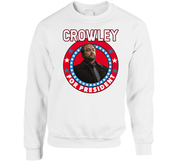 Crowley Supernatural For President Tv Show Villain Fan Sweater Crewneck Sweatshirt