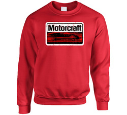 Ford Motorcraft Automobile Car Truck Motorcycle Auto Parts Cool Distressed Style Brand Logo Emblem Sweater Crewneck Sweatshirt