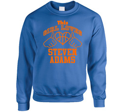 Steven Adams This Girl Loves Heart Oklahoma City Basketball Sweater Crewneck Sweatshirt