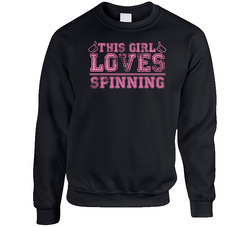 This Girl Thumbs Spinning Favorite Sport Sweater Crewneck Sweatshirt