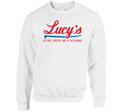 Lucy's Retired Surfers Bar And Restaurant New Orleans Restaurant Logo Sweater Crewneck Sweatshirt