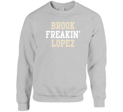 Brook Freakin Lopez Milwaukee Basketball Player Sports Fan Sweater Crewneck Sweatshirt