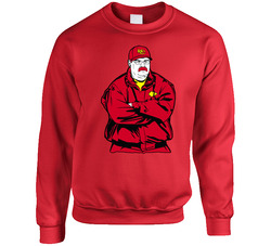 Andy Reid Cartoon Kansas City Football Sweater Crewneck Sweatshirt