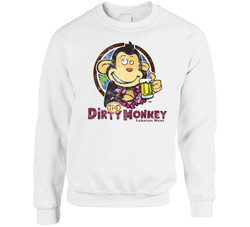 The Dirty Monkey Maui Hawaii Restaurant Worn Look Sweater Crewneck Sweatshirt