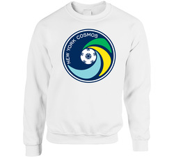 New York Cosmos North American Soccer League Nasl Retro Team Logo Sweater Crewneck Sweatshirt