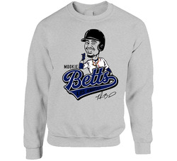 Mookie Betts Los Angeles La Baseball Big Head Cartoon Fan Sweater Crewneck Sweatshirt