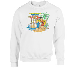 Vintage Bedrock Vice Fred Flinstone Barney Rubble Sweater Crewneck Sweatshirt