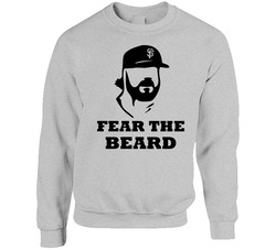 Fear The Beard San Fran Baseball Sweater Crewneck Sweatshirt