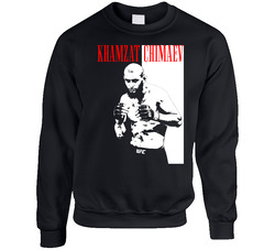 Khamzat Chimaev The Wolf Borz Chechnya Mma Fighter Scarface Style Sweater Crewneck Sweatshirt