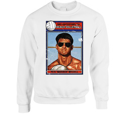 Tom Cruise Pete Maverick Mitchell Volleyball Trading Card Sweater Crewneck Sweatshirt