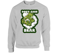 Don't Care Bear Funny Weed Smoking Sweater Crewneck Sweatshirt