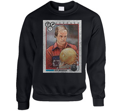Roy Munson Vintage Retro Sports Trading Card Distressed Look Sweater Crewneck Sweatshirt