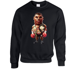 Mike Tyson Cartoon Retro Boxing Fan Sweater Crewneck Sweatshirt