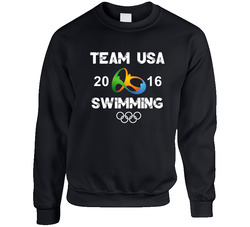 Usa Swimming Team Rio 2016 Olympic Games Sport Sweater Crewneck Sweatshirt