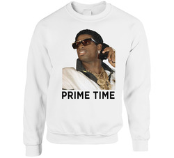 Deion Sanders Prime Time Football Fan Sweater Crewneck Sweatshirt