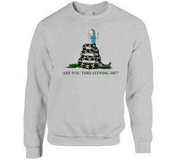 Are You Threatening Me Beavis And Butthead Don't Tread On Me Mashup Parody Sweater Crewneck Sweatshirt
