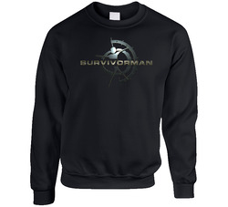 Survivorman Les Stroud Tv Show Black Sweater Crewneck Sweatshirt