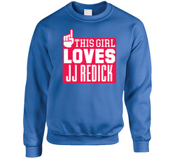 Jj Redick #17 Philadelphia Basketball This Girl Loves Team Fan Sports Sweater Crewneck Sweatshirt