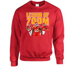 Legion Of Zoom Hill Watkins Hardman Kansas City Football Fan Sweater Crewneck Sweatshirt