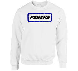 Penske Automobile Car Truck Motorcycle Cool Distressed Style Brand Logo Emblem Sweater Crewneck Sweatshirt