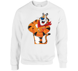 Tony The Tiger Frosted Flakes Cereal Mascot Sweater Crewneck Sweatshirt