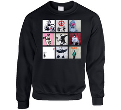Banksy Art Paintings Trendy Artsy Sweater Crewneck Sweatshirt