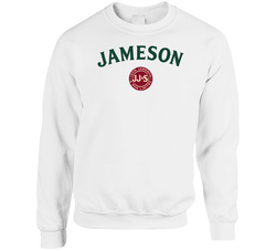 Jameson Irish Whiskey Booze Alcohol Label Drinking Party Long Sleeve Sweater Crewneck Sweatshirt