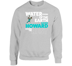 Xavien Howard Miami Water Covers 70 Percent Earth Football Sweater Crewneck Sweatshirt