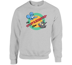 Itchy And Scratchy Show Simpsons Fan Sweater Crewneck Sweatshirt