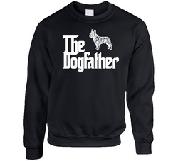 French Bulldog Custom Dog Breed The Dogfather Black Sweater Crewneck Sweatshirt