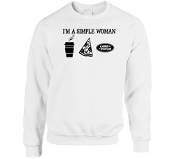 Land Rover Simple Woman Coffee Pizza Car Logo Driving Fan Sweater Crewneck Sweatshirt
