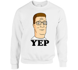 King Of The Hill Hank Yep Cartoon White Sweater Crewneck Sweatshirt