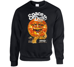 Space Dust Sizzling Candy Retro Sweets Foodie Worn Look Sweater Crewneck Sweatshirt
