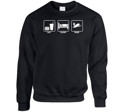 Eat Sleep Ride Ski Doo Snow Mobile Sweater Crewneck Sweatshirt