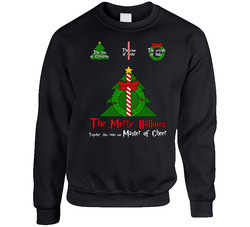 The Merry Hallows Master Of Cheer Harry Potter Christmas Deathly Hallows Parody Mashup Fan Sweater Crewneck Sweatshirt