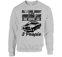 Karmann Ghia All I Care About Is Maybe 3 People Worn Look Sweater Crewneck Sweatshirt