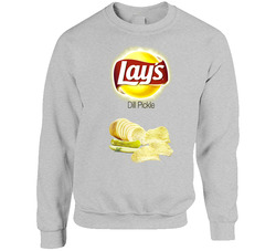 Lay's Dill Pickle Potato Chips Bag Costume Sweater Crewneck Sweatshirt