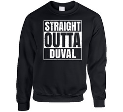 Straight Outta Duval High School Funny Graduation Parody Sweater Crewneck Sweatshirt