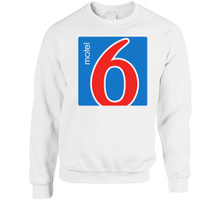 Motel 6 Hotel Logo Sweater Crewneck Sweatshirt