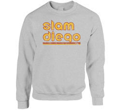 Slam Diego Retro Grunge Baseball Fan Sweater Crewneck Sweatshirt