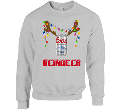 Coors Reinbeer Funny Beer Lager Fan Christmas Sweater Crewneck Sweatshirt