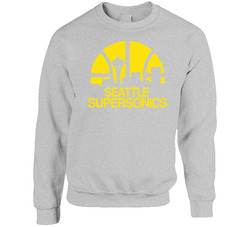 Seattle Supersonics Retro Basketball Sweater Crewneck Sweatshirt