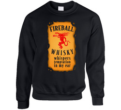 Fireball Whisky Cool Logo Party Booze Sweater Crewneck Sweatshirt