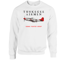 Red Tails Tuskegee Airmen 332nd Fighter Group Logo World War Movie Sweater Crewneck Sweatshirt