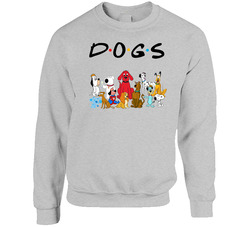 Animated Cartoon Dogs Friends Parody Mashup Snoopy Scooby Brian Pluto Tv Movie Dog Dog Sweater Crewneck Sweatshirt