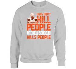 Guns Dont Kill Andrew Sendejo Kills People Cleveland Football Sweater Crewneck Sweatshirt
